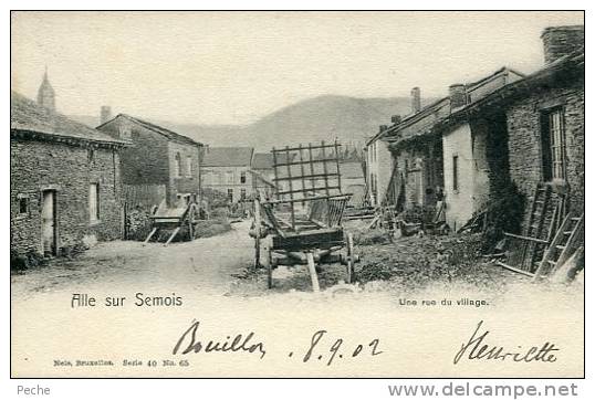 N°14285 -cpa Alle Sur Semois -une Rue Du Village- - Autres & Non Classés