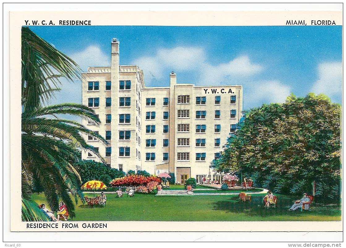 Carte Postale, Floride, Miami , Y.M.C.A Residence - Miami