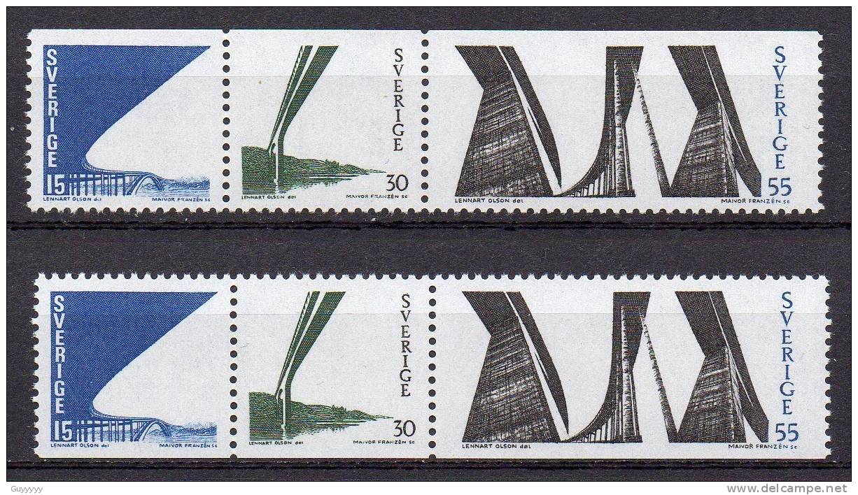 Suède 1969 - Yvert N° 631 à 633 ** - Neufs