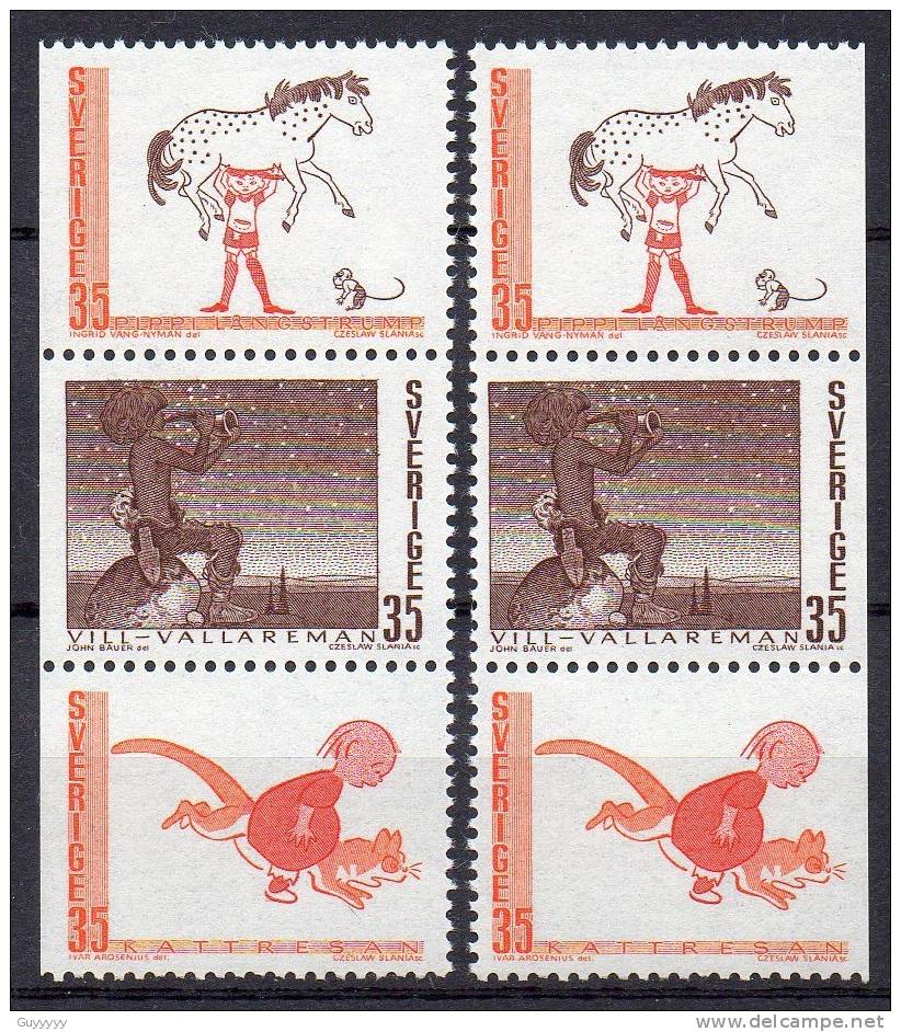 Suède 1969 - Yvert N° 636 à 640 ** - Neufs