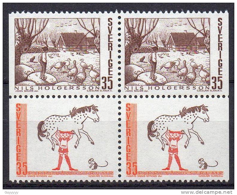 Suède 1969 - Yvert N° 636 à 640 ** - Neufs