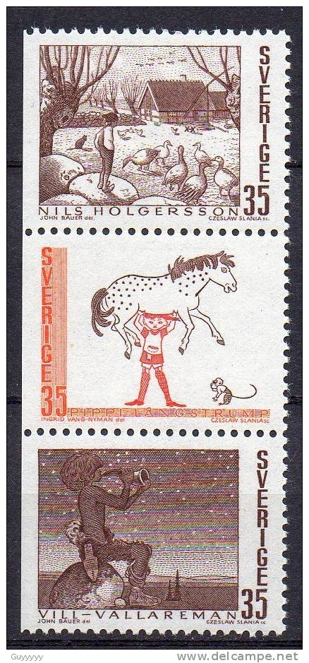 Suède 1969 - Yvert N° 636 à 640 ** - Neufs