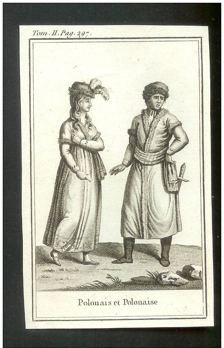 Petite Illustration ( Gravure ) Ancienne : Polonais Et Polonaise ( Pologne ) . - Autres & Non Classés