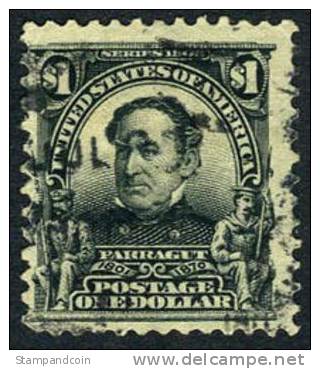 US #311 Used $1 Farragut From 1903 - Used Stamps