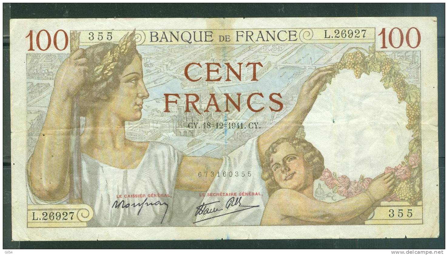 100 Francs Sully De 1941  - Laura06 - 100 F 1939-1942 ''Sully''