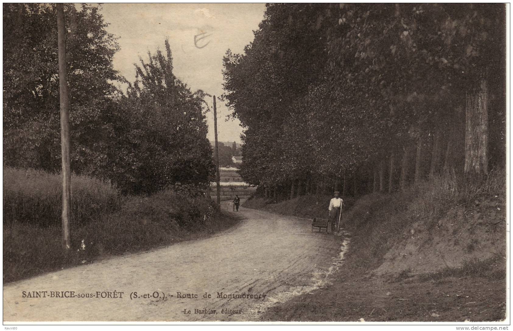 95 SAINT BRICE SOUS FORET Route De Montmorency Cpa Animée - Saint-Brice-sous-Forêt