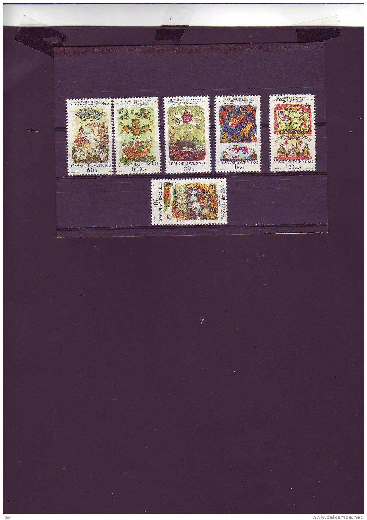 CECOSLOVACCHIA  1968 - Yvert  1692/97** - Infanzia - Fiabe - Unused Stamps