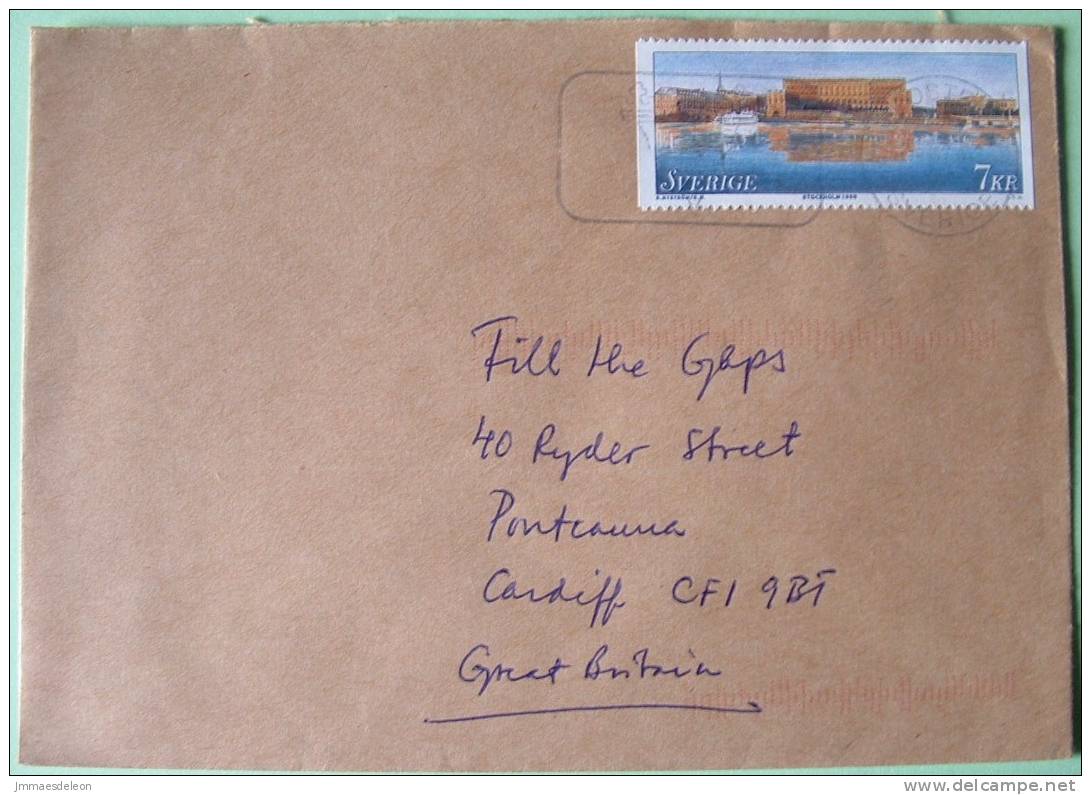 Sweden 1998 Cover To England UK - City Of Stockholm - Lettres & Documents