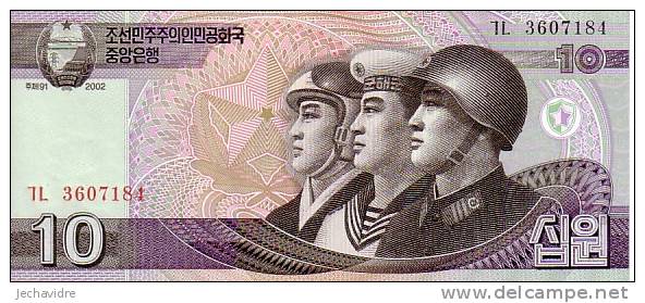 COREE DU NORD  10 Won  Emission De 2002     ***** BILLET  NEUF ***** - Korea, North