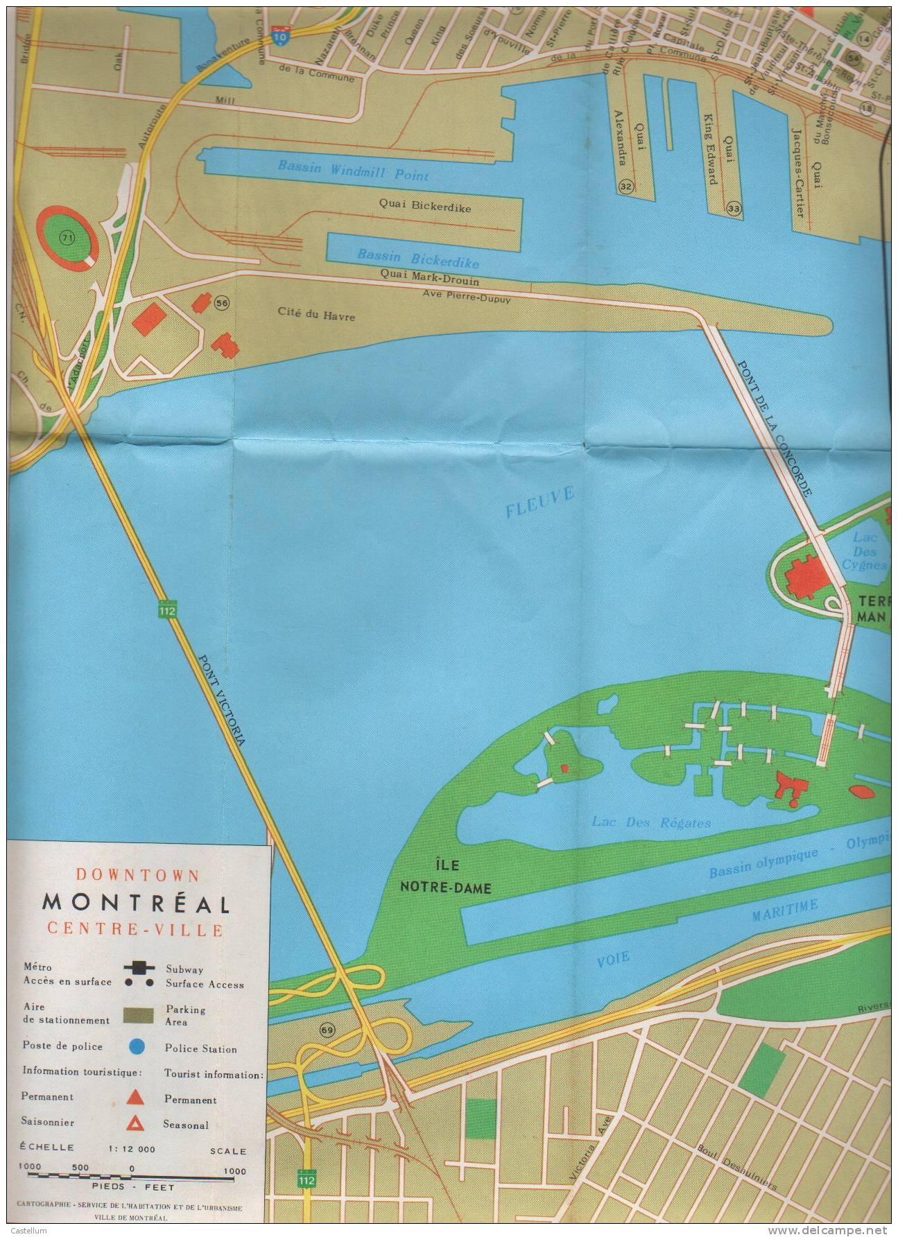 Carte Routiere De MONTREAL-1976 - Carte Stradali
