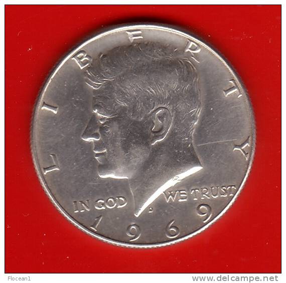 **** USA  - ETATS-UNIS  - HALF DOLLAR 1969  KENNEDY - SILVER - ARGENT **** EN ACHAT IMMEDIAT !!! - 1964-…: Kennedy