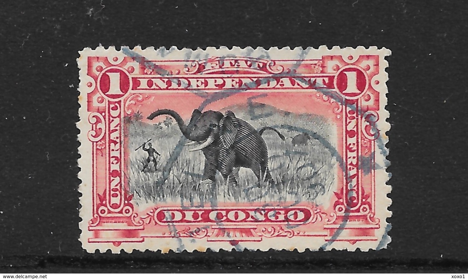 Belgishe Congo  1894 MiNr. 18  Belgisch-Kongo Elephants 1v Used 34,00 € - Elefanten