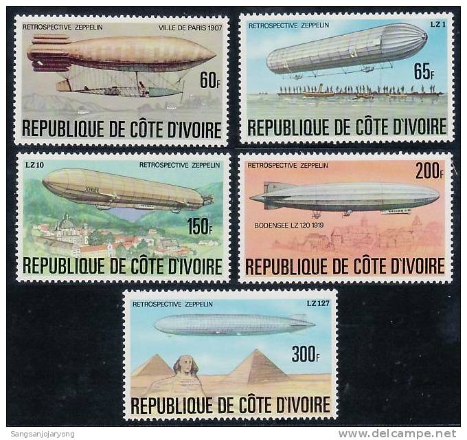 Aviation, Ivory Coast Sc440-4 Zeppelin - Zeppeline