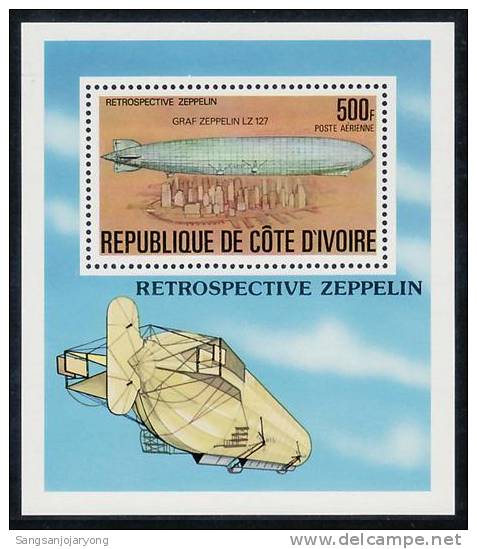 Aviation, Ivory Coast ScC63 Zeppelin LZ 127 - Zeppelin