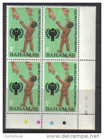 BAHAMAS   Scott #  446-9**  VF MINT NH Inscription Blk. Of 4 LG-807 - Bahamas (1973-...)