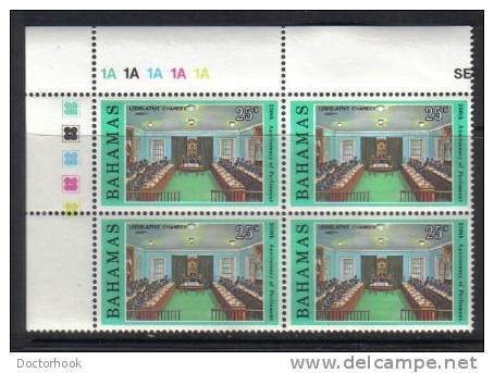 BAHAMAS   Scott #  454-7**  VF MINT NH Inscription Blk. Of 4 LG-811 - Bahamas (1973-...)