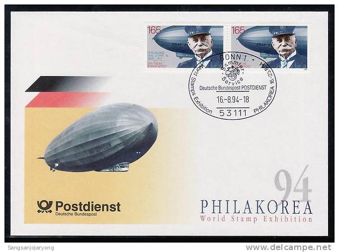 Aviation, Germany Sc1737 Zeppelin Special Cover Z006 - Zeppeline