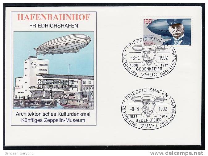 Aviation, Germany Sc1737 Zeppelin Special Cover Z007 - Zeppelines