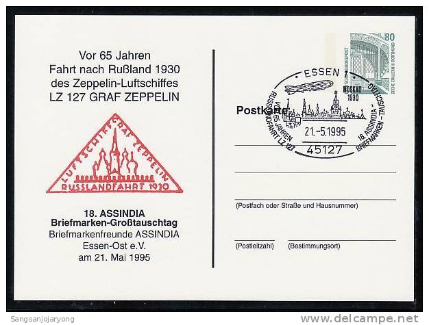 Aviation, Germany Zeppelin Special Postmark Card Z019 - Zeppelin