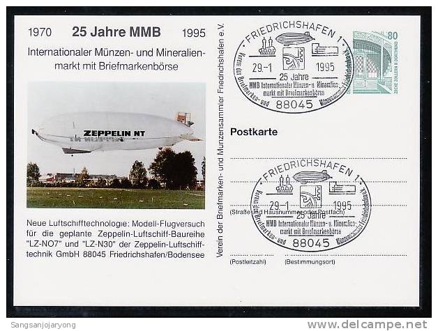 Aviation, Germany Zeppelin Special Postmark Card Z021 - Zeppelins