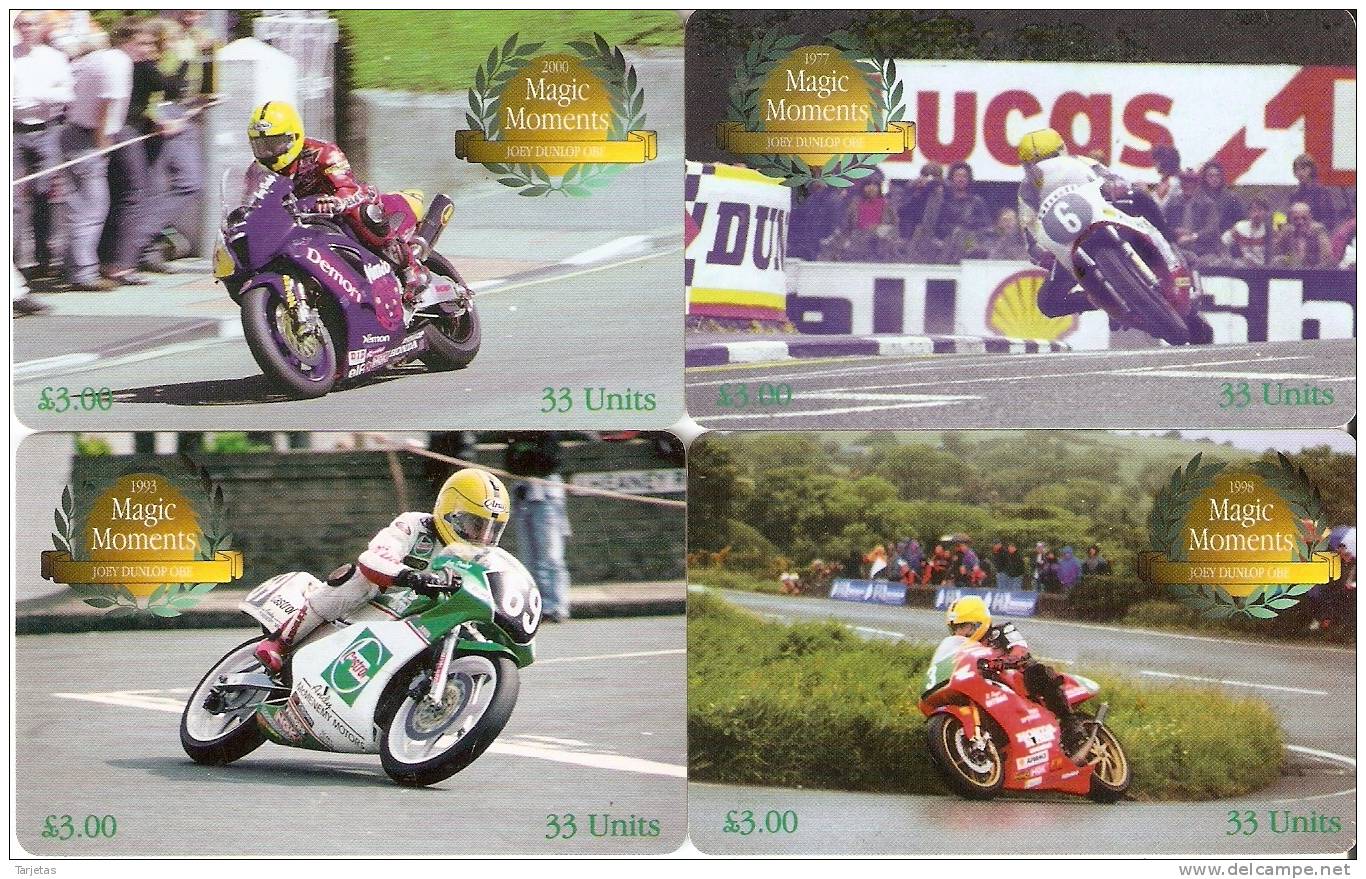 SERIE COMPLETA 4 TARJETAS MOTOS DE LA ISLA DE MAN  AÑO 2001 (MOTORBIKE) - Motos