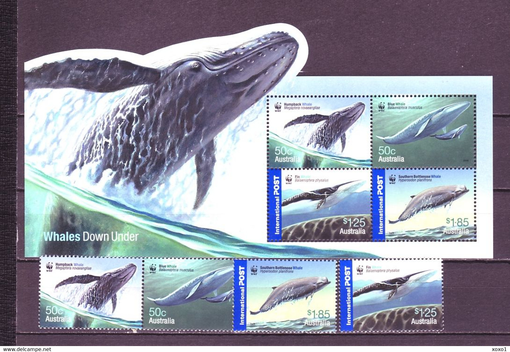 Australia 2006 MiNr. 2677 - 2680 (Block 62) Marine Mammals Whales WWF 4v+1bl MNH**  16.70 € - Wale