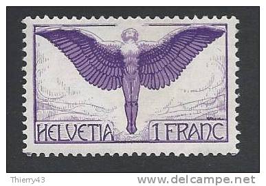 Suisse, Schweiz 1924  -  Icarus 1 Fr.  Violet  Y&T PA12  Mi. 190z  - MH - Unused Stamps