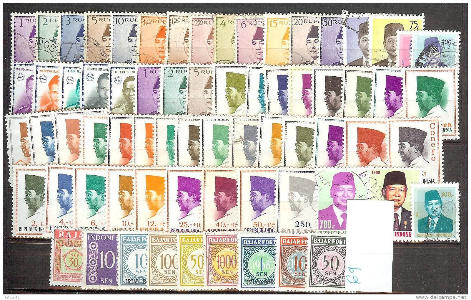 Lot De 69  Timbres Oblitérés - Indonésie - Collections, Lots & Series