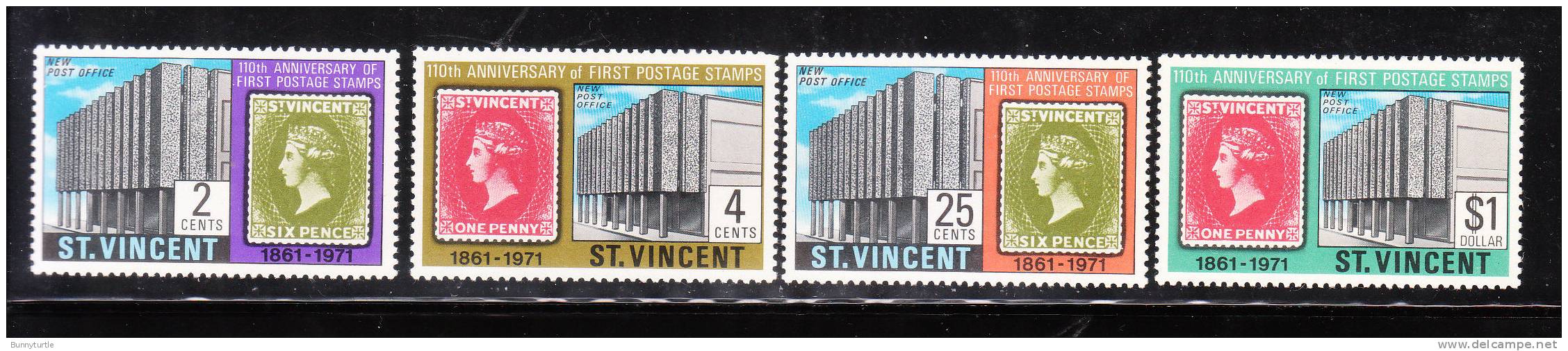 St Vincent 1971 110th Anniversary Of 1st Stamps MNH - St.Vincent (...-1979)