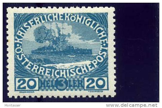 FRANCOBOLLO Da 20 + 3 Heller. Pro Orfani Di Guerra 1915 .MARINA. NUOVO Piena Gomma. - Unused Stamps