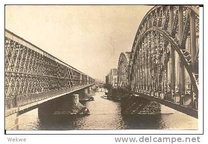 Let027/ Riga, Alte Und Neue Brücke über Die Düna 1918. - Lettland