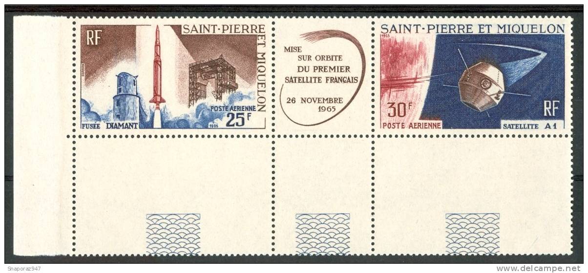 1966 Saint Pierre Et Miquelon Spazio Space Espace Set MNH** P 72- - Unused Stamps