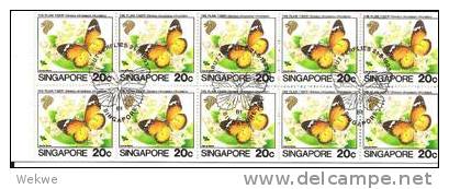 Sin 1993/SINGAPUR -Schönes Markenheftchen Von 1993,  ($ 2,00) Schmetterlinge (mariposa, Butterflies, Papilion Booklet) O - Singapur (1959-...)