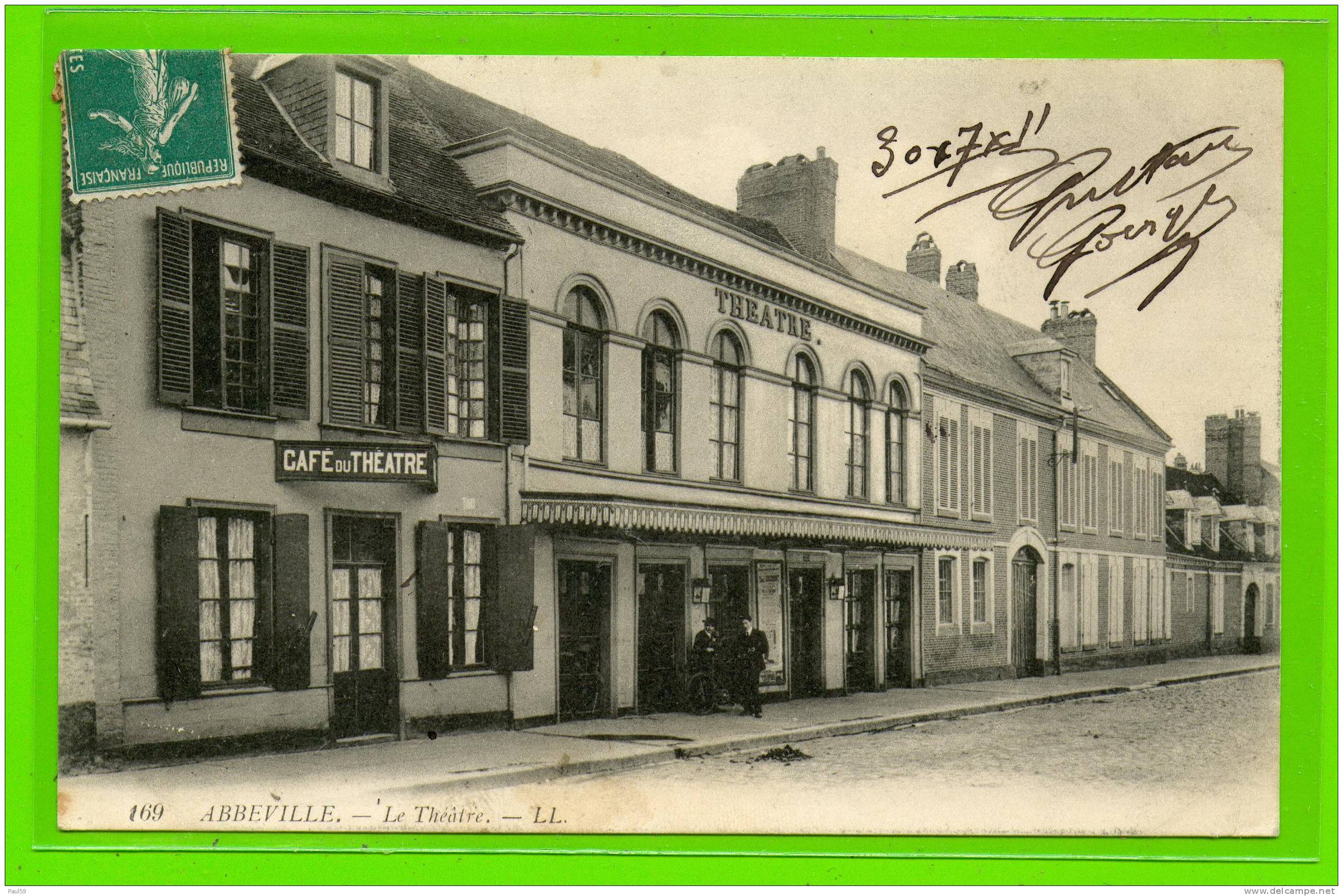 Dt  80  - ABBEVILLE - Le Théatre . ( Cafe Du Théatre ) - Abbeville