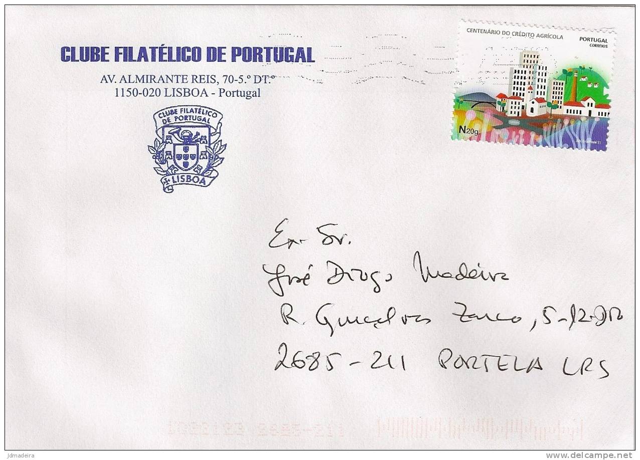 Portugal Cover With Crédito Agrícola Stamp - Brieven En Documenten