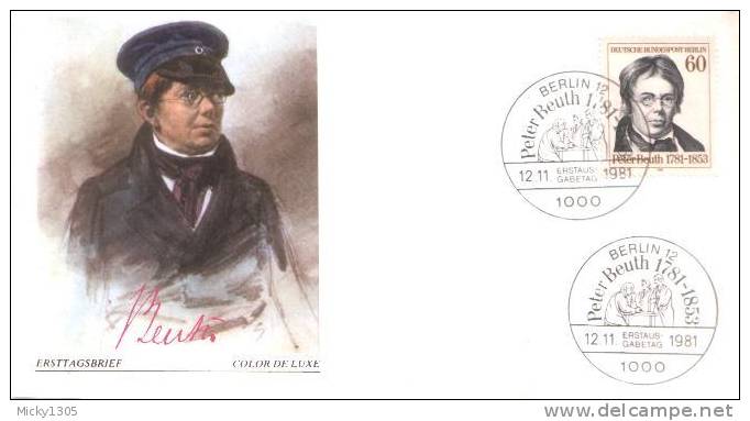 Germany / Berlin - Mi-Nr 654 FDC (y680)- - 1981-1990