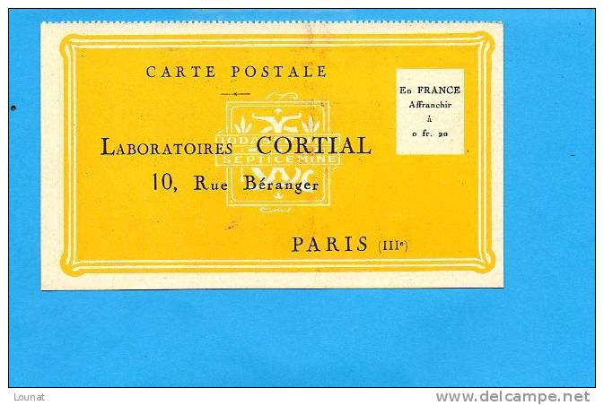 Laboratoires CORTIAL - 10 Rue Béranger - Paris III è - Santé - Iodaseptine - Septicémine (pliée) - Health