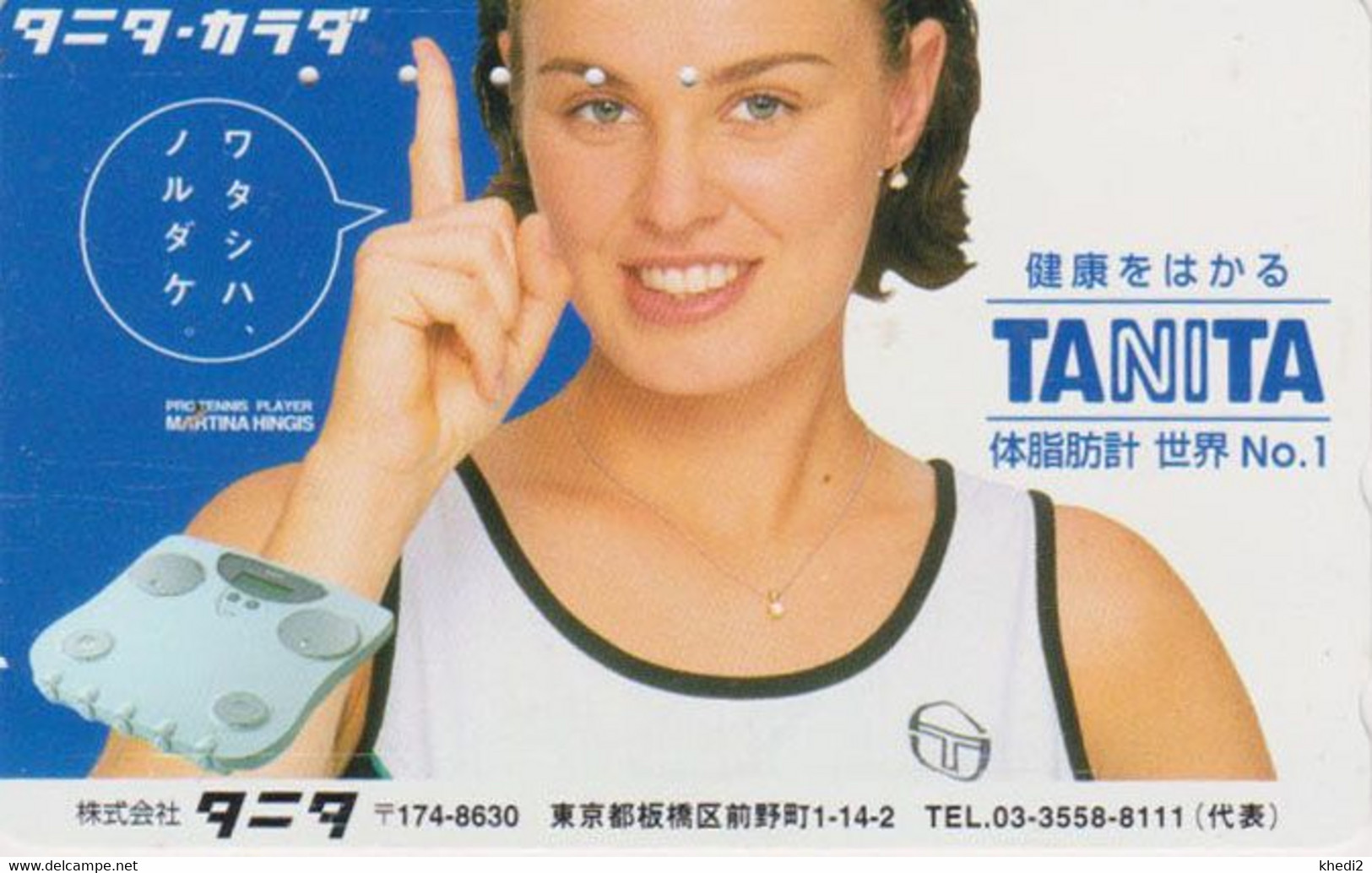 TC JAPON / 110-016  - SPORT TENNIS FEMME WOMAN - MARTINA HINGIS - Switzerland Swiss Schweiz Rel JAPAN Phonecard - 188 - Personnages