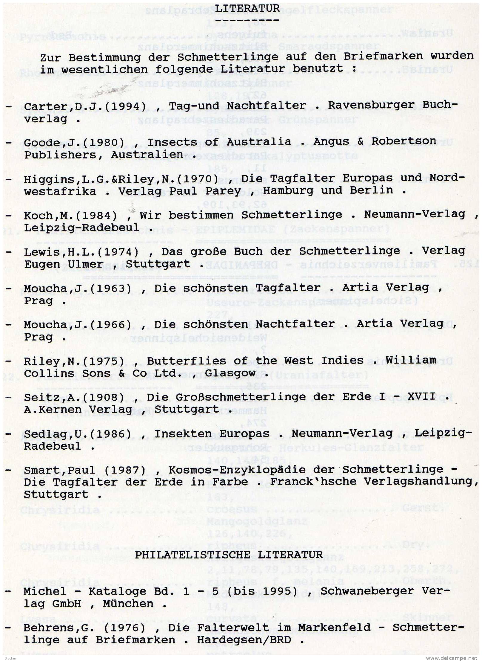 Schmetterling Katalog 1996 Antiquarisch 20€ Briefmarken Teil I : A Bis M Name Such-Register Catalogue Of The World - Papillons