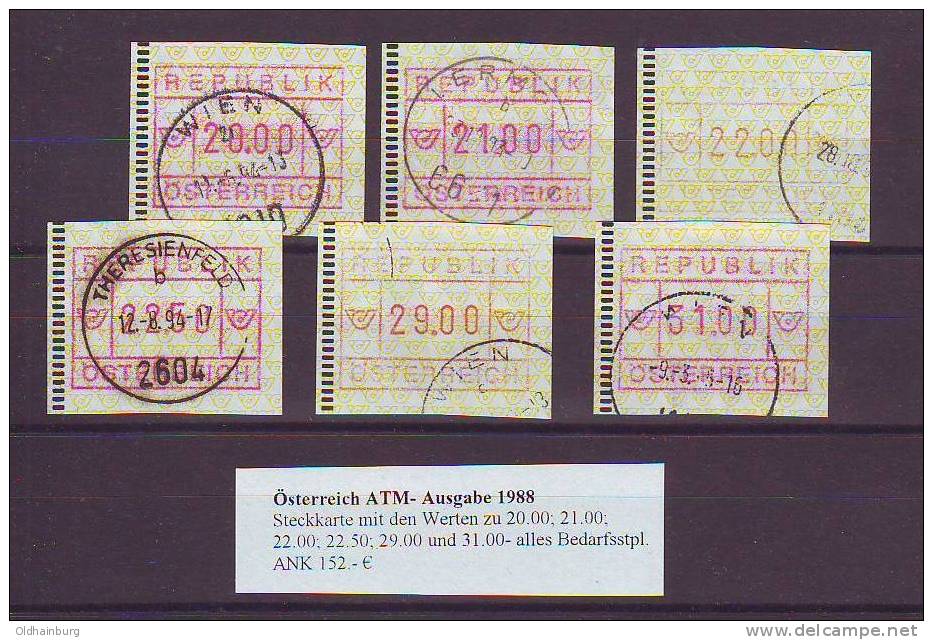 305ae: Used ATMs From Austria, Sehr Seltene Wertstufen Bedarfsgestempelt - Machines à Affranchir (EMA)