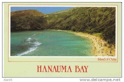 Hanauma Bay, Oahu, HI Hawaii, Near Honolulu, C1980s Vintage Postcard - Oahu