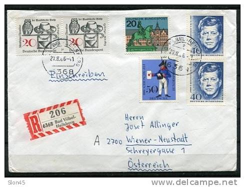 Germany 1966 Cover Sent To Austria Registered - Sonstige & Ohne Zuordnung