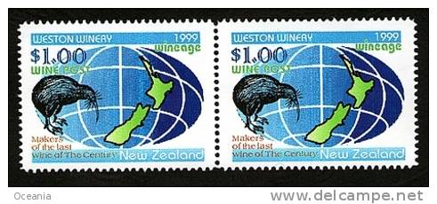 New Zealand Wine Post Turn Of The Century Kiwi's 1999- Spectacular Joined Pair. - Other & Unclassified