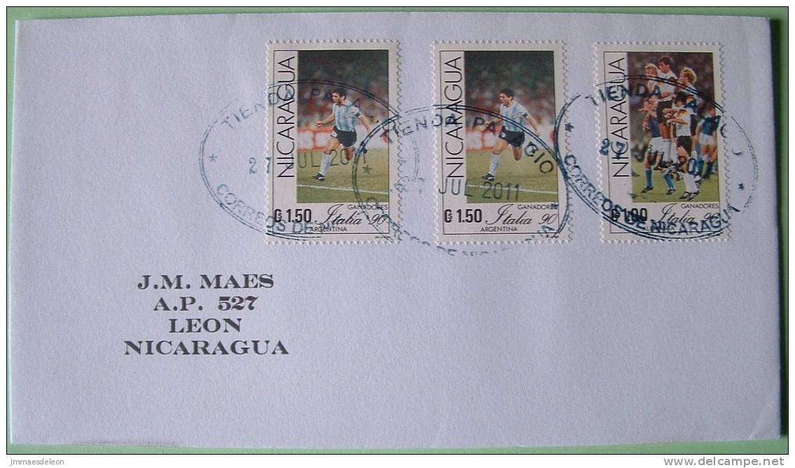 Nicaragua 2011 Cover Managua To Leon - Football Soccer Italia 90 Germany Argentina - Nicaragua