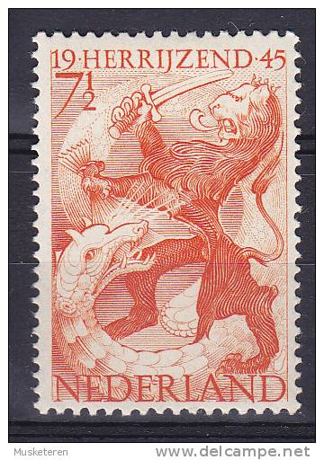 Netherlands 1945 Mi. 443    7½ C Befreiung Der Deutscher Besatzung Lion Löwe MH* - Unused Stamps
