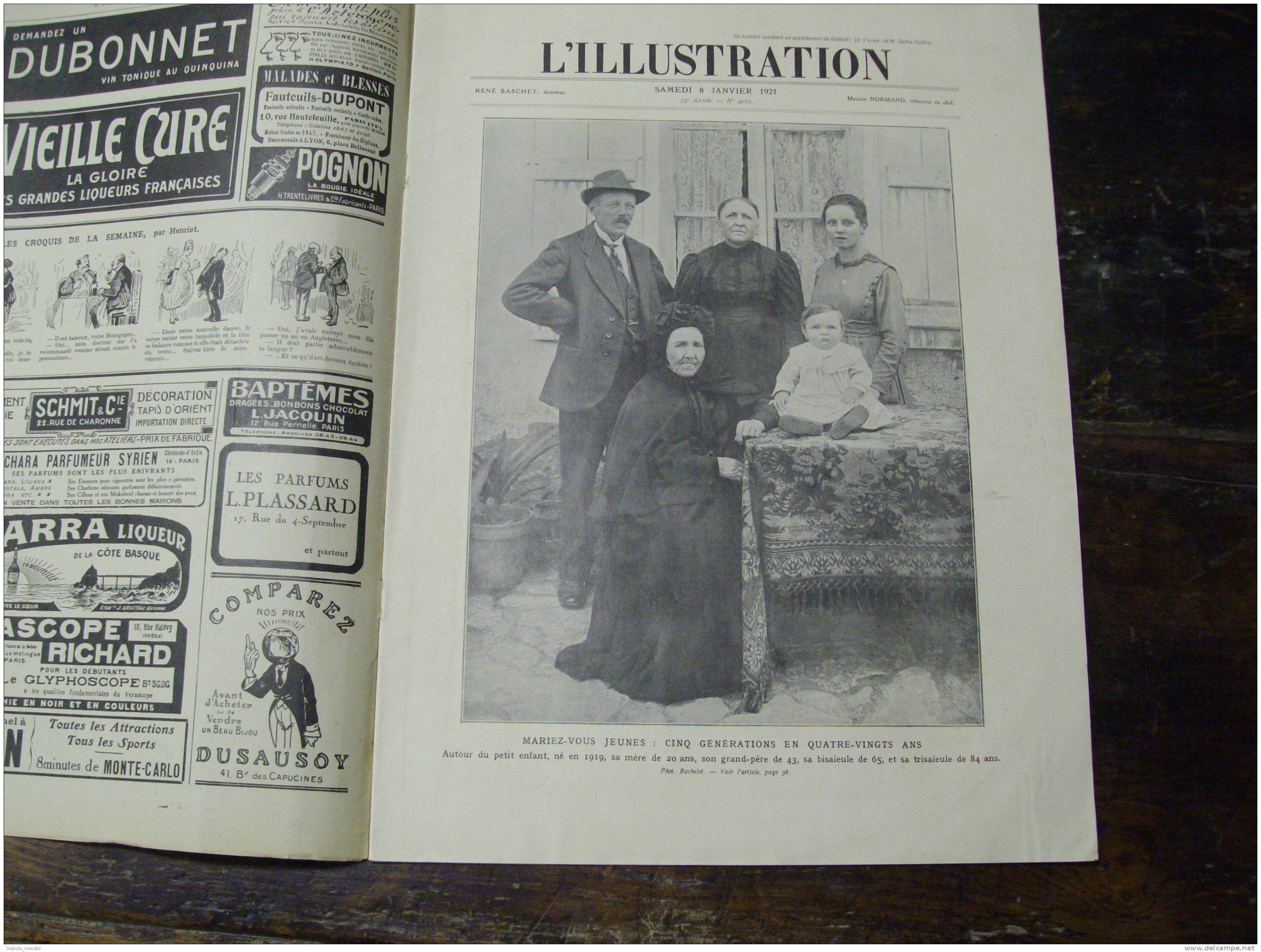 1921 Cinq Générations En 80 Ans ; En Captivité Chez Les Russes ; L' élevage Du Renard Argenté ; Transfert Des Russes .. - L'Illustration