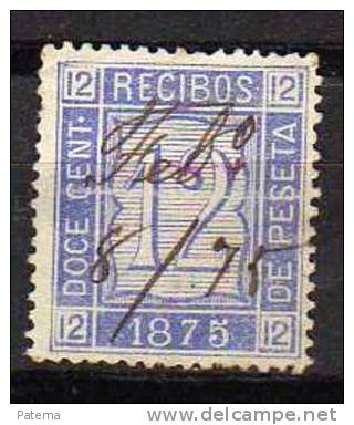 España 1875, Sello Recibo, Fiscal , Usado - Fiscaux