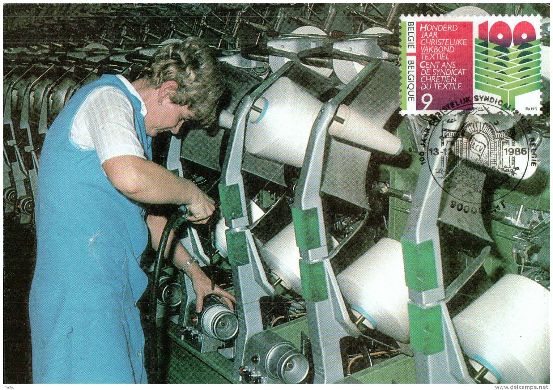 C.O.B. 2238/39: 100 Ans Du Syndicalisme Chrétien Et De La Centrale Des Travailleurs Textiles. - 1981-1990