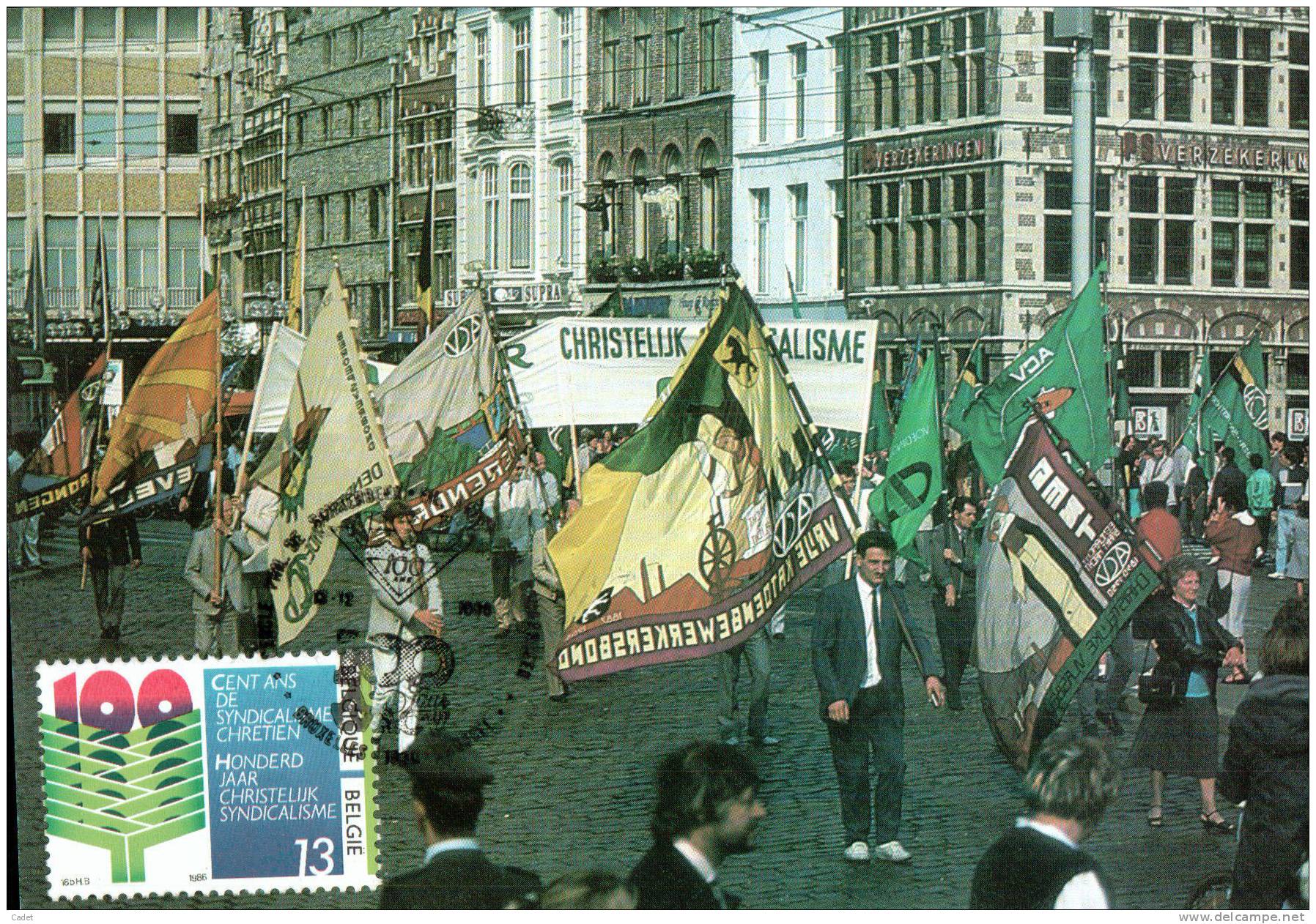 C.O.B. 2238/39: 100 Ans Du Syndicalisme Chrétien Et De La Centrale Des Travailleurs Textiles. - 1981-1990