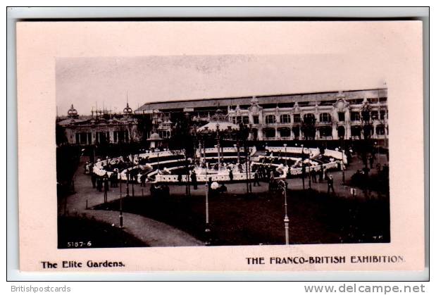Franco-British Exhibition - The Elite Gardens - Real Photo Postcard 1908 - Exhibitions